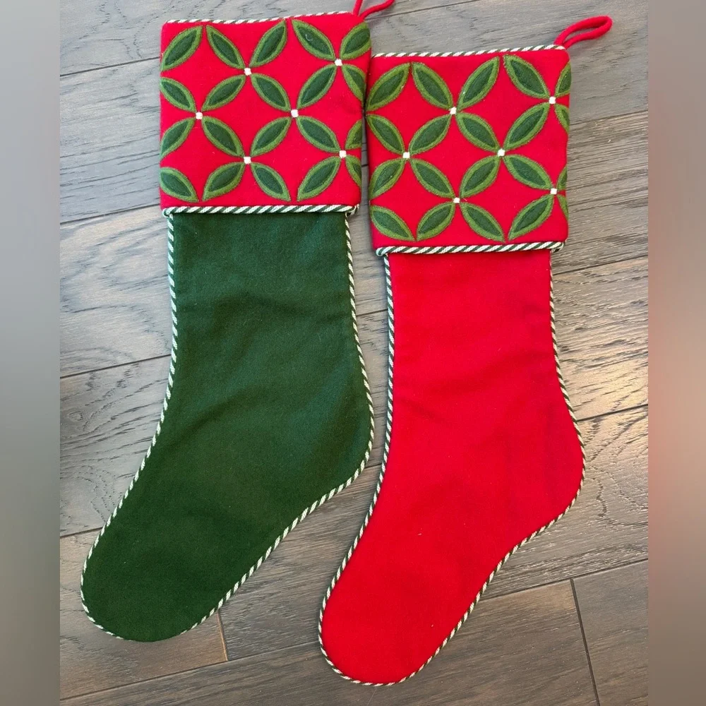 Crate and Barrel Noel stockings